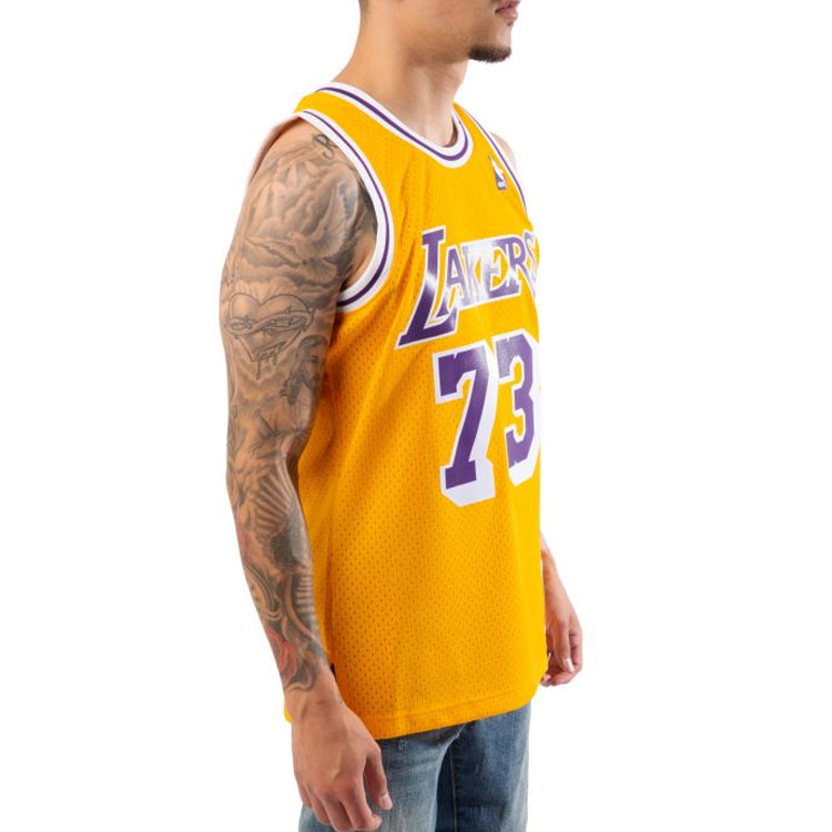 Sizing ミッチェル＆ネス NBA レトロ バスケジャージ 98-99 レイカーズ デニス・ロッドマン #73 イエロー SMJYCP20064-LALGOLD98DRD