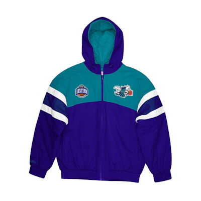 Mitchell Ness Mitchell & Ness NBA Retro Philadelphia 76ers Red Blue Colorblock Hoodie Jacket FLZPMI19023-P76ROYA
