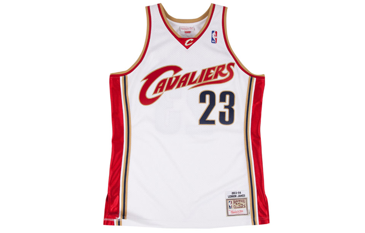 Order Mitchell & Ness NBA Retro Jersey Cavs LeBron James #23 Putih Musim 03-04. AJY4CP19125-CCAWHIT03LJA