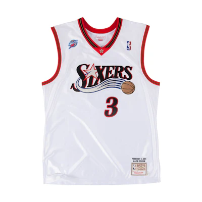 Mitchell Ness Mitchell & Ness NBA Retro Philadelphia 76ers Allen Iverson #3 Jersey White AJY4CP19163-P76WHIT01AIV