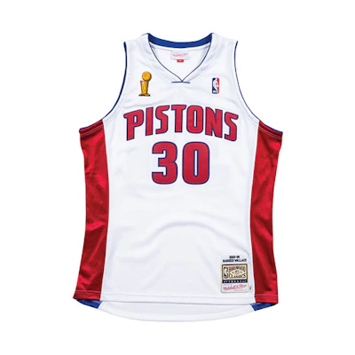Mitchell Ness Mitchell & Ness NBA Retro Pistons Jersey Wallace #30 White BA688C-DPI-W-NI9