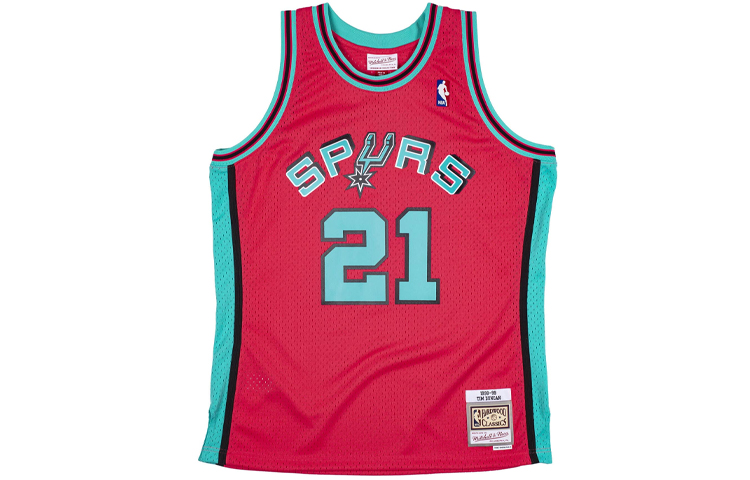 Mitchell Ness Mitchell & Ness NBA Retro Spurs Tim Duncan #21 Jersey 98-99 Season Red . SMJYCP19304-SASPINK98TDU