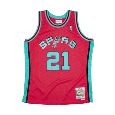 Mitchell Ness Mitchell & Ness NBA Retro Spurs Tim Duncan #21 Jersey 98-99 Season Red . SMJYCP19304-SASPINK98TDU