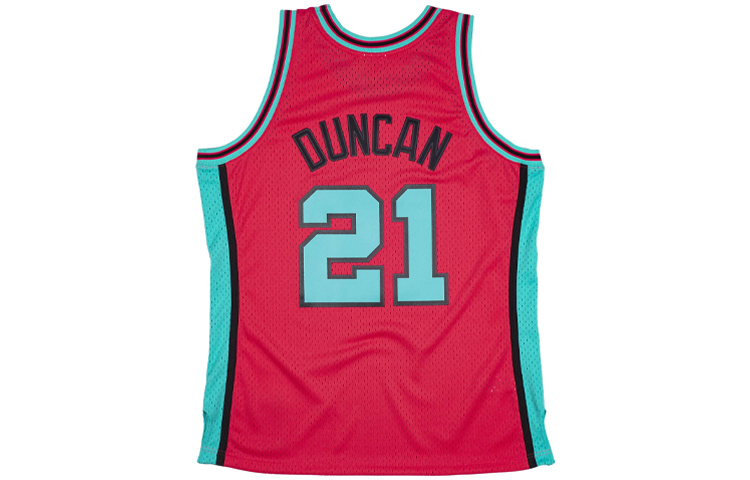 Mitchell Ness Mitchell & Ness NBA Retro Spurs Tim Duncan #21 Jersey 98-99 Season Red . SMJYCP19304-SASPINK98TDU 圖 3
