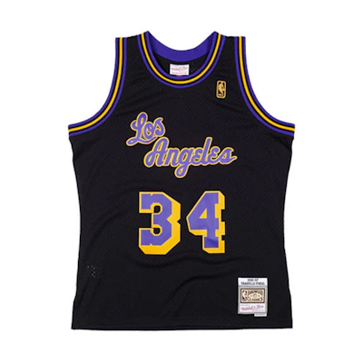 Mitchell Ness Mitchell & Ness NBA Shaquille O'Neal 96-97 Lakers Black Jersey Swingman . SMJYCP19273-LALBLCK96SON