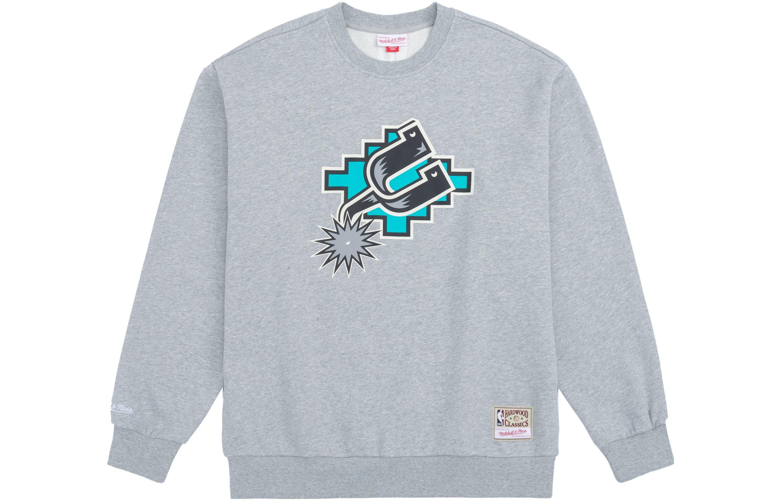 Mitchell Ness Mitchell & Ness NBA Spurs Pullover Hoodie Black Blue Unisex Winter Wear FPHDDF18024-SASTEAL