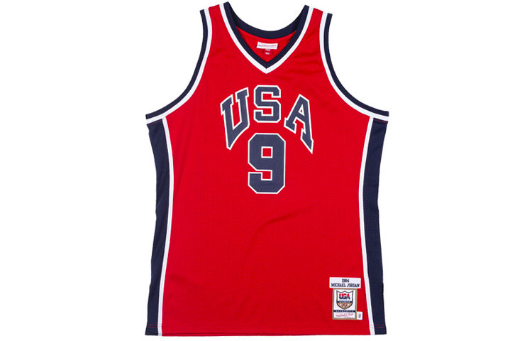 Mitchell Ness Mitchell & Ness NBA USA Dream Team Jordan #9 Red Basketball Jersey AJY4AC19080-USASCAR84MJO 圖 2