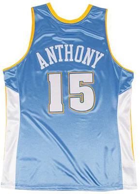 米切尔和内斯 NBA 复古球衣 03-04 丹佛掘金队 卡梅隆·安东尼 #15 AJY4CP19128-DNULTBL03CAN Lookbook 米切尔和内斯 NBA 复古球衣 03-04 丹佛掘金队 卡梅隆·安东尼 #15 AJY4CP19128-DNULTBL03CAN