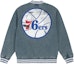 Lookbook Mitchell Ness Mitchell & Ness NBA Vintage Philadelphia 76ers V-Neck Jacket Unisex - Blue. OJBF6801-P76YYPPPBLUE
