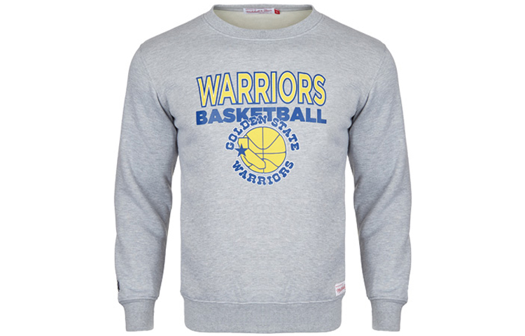 Mitchell Ness Mitchell & Ness NBA Warriors Fleece Retro Embroidered Hoodie Navy Unisex MN16H22-GSW