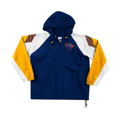 Mitchell Ness Mitchell & Ness NBA Warriors Retro Colorblock Hoodie - Unisex Gray/Blue HDSSAJ19008-GSWGHLB