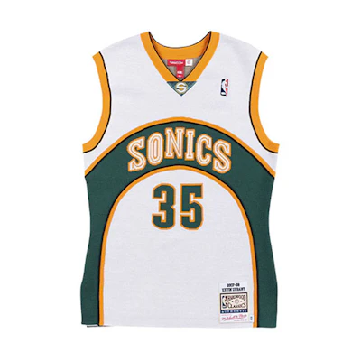 Mitchell Ness Mitchell & Ness NBA CLOT 07-08 All-Star Supersonics Durant #35 Jersey White. NNBJEY18120-SSUWHIT07KDU