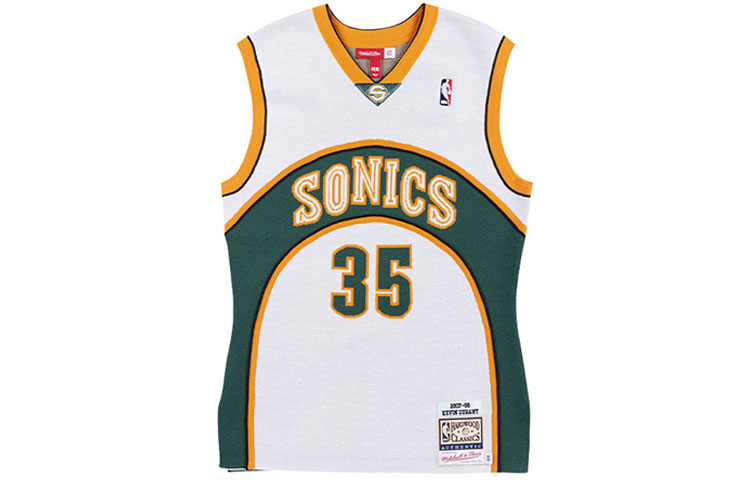 Mitchell Ness Mitchell & Ness NBA CLOT 07-08 All-Star Supersonics Durant #35 Jersey White. NNBJEY18120-SSUWHIT07KDU 圖 2