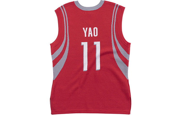 Mitchell Ness Mitchell & Ness NBA CLOT Collaboration Red Basketball Jersey for Men. NNBJBW18069-HRORED104YMI 圖 3