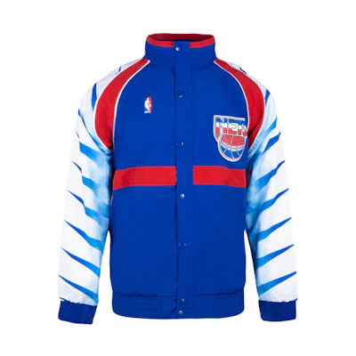 Mitchell Ness Mitchell & Ness Nets Retro Basketball Warm-Up Jacket Blue Unisex. AWJKSB19102-NJNPTRY90