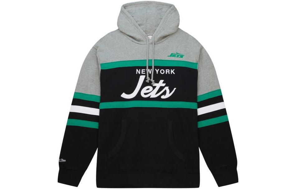Mitchell Ness Mitchell & Ness New York Jets Green Satin Varsity Jacket for Men OJBF5516-NYJYYPPPKYGN