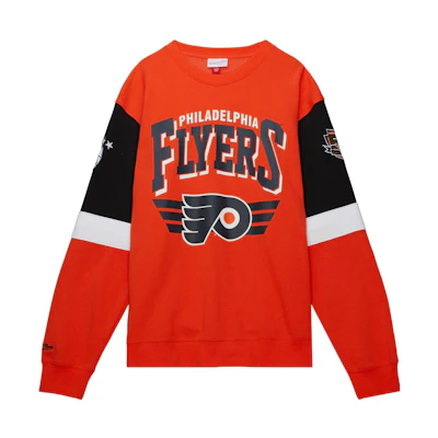 Mitchell Ness Mitchell & Ness Orange Letter Crewneck Long Sleeve Sweatshirt FCPO5512-UTAYYPPPORAN