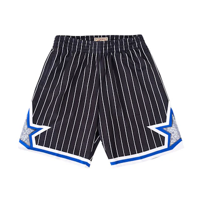 Mitchell Ness Mitchell & Ness Orlando Magic 75th Anniversary 94' Retro Stripe Basketball Shorts Black. SMSH1200-OMA94PPPBLCK