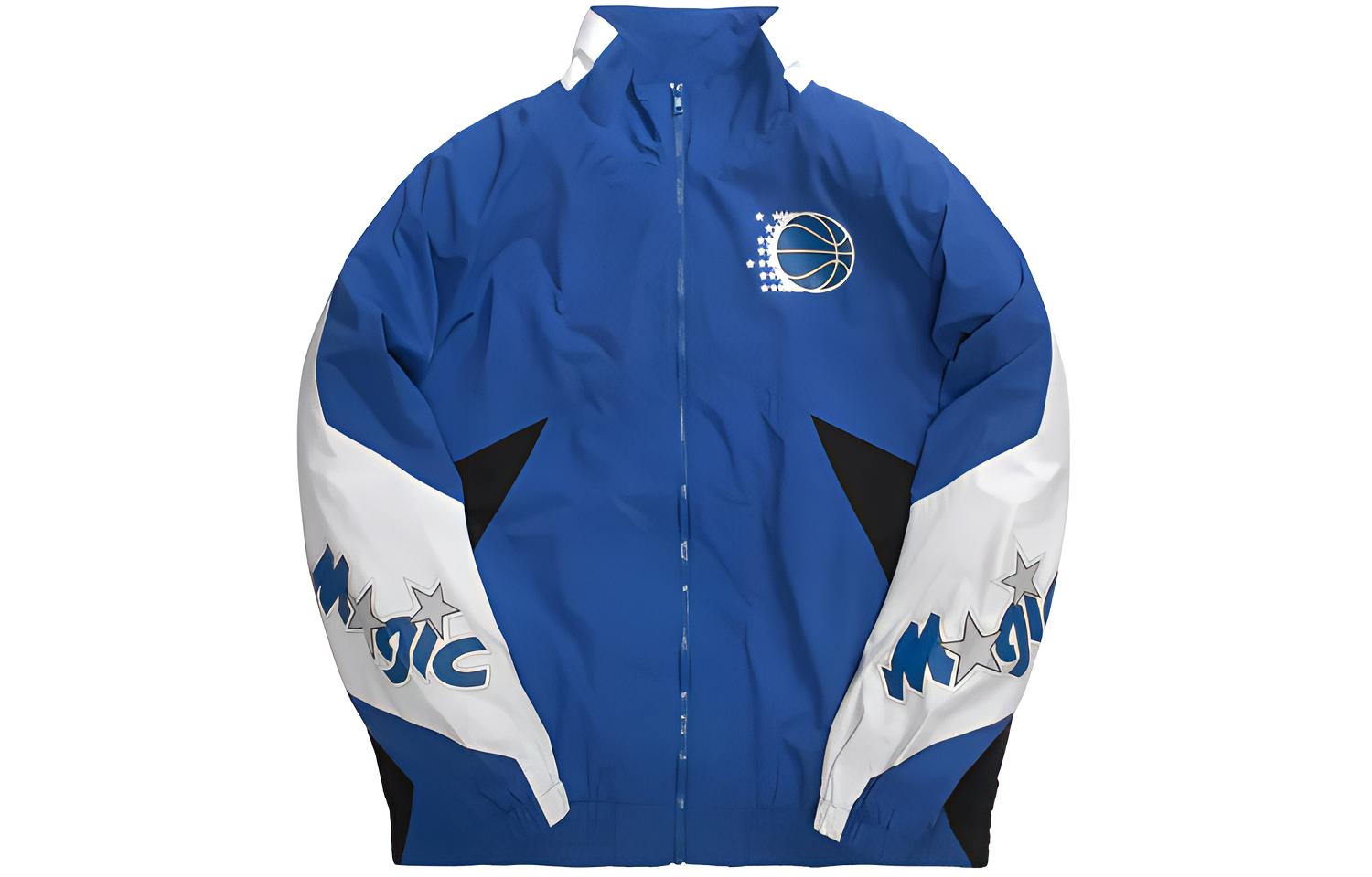 Mitchell Ness Mitchell & Ness Orlando Magic Retro Patchwork Crewneck Sweatshirt Blue FCNKDA18014-OMABLCK