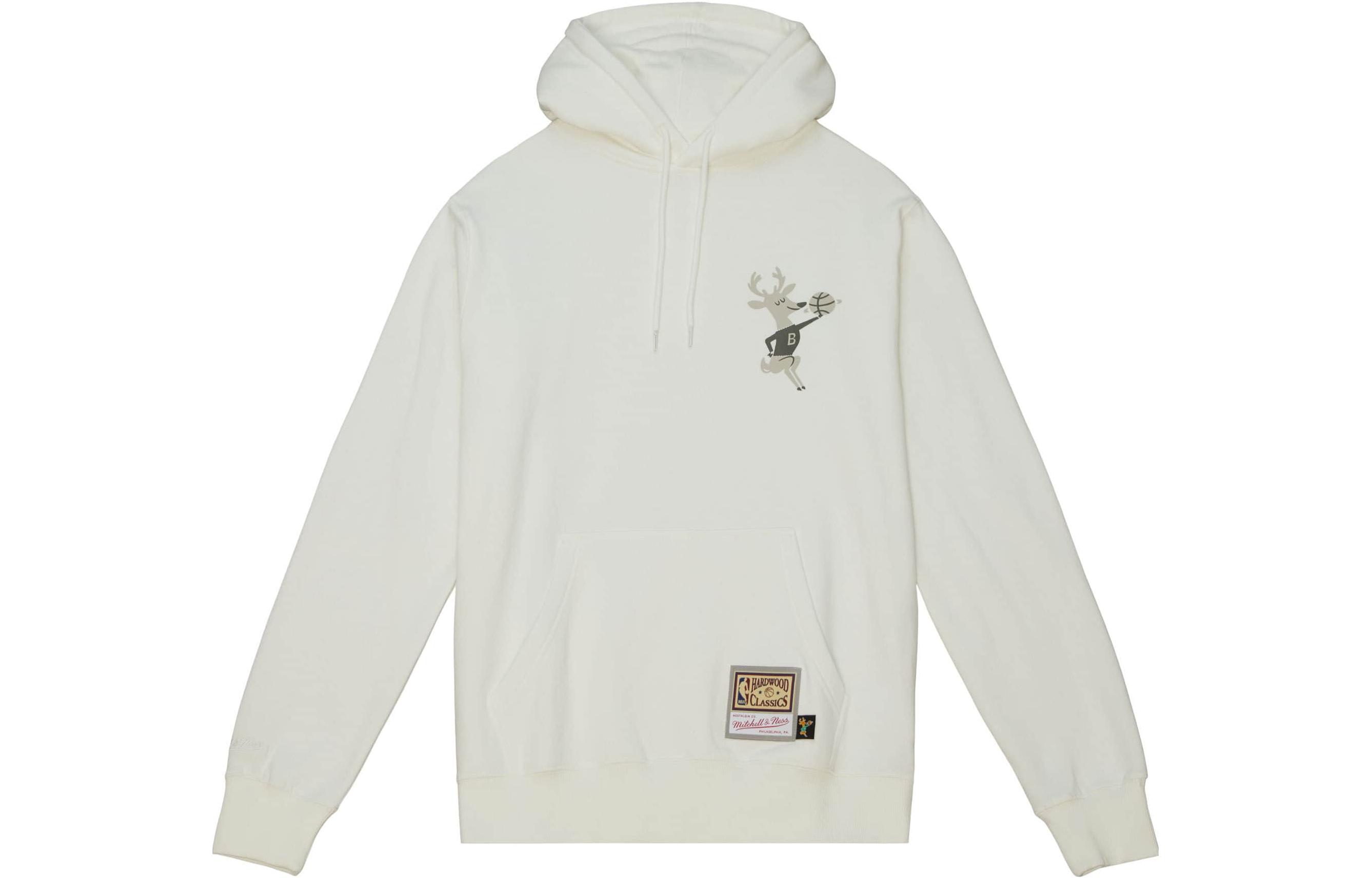 Mitchell Ness Mitchell & Ness Oversized Letter Print Hoodie - Gray GPOTTP22112-HOUGYHT