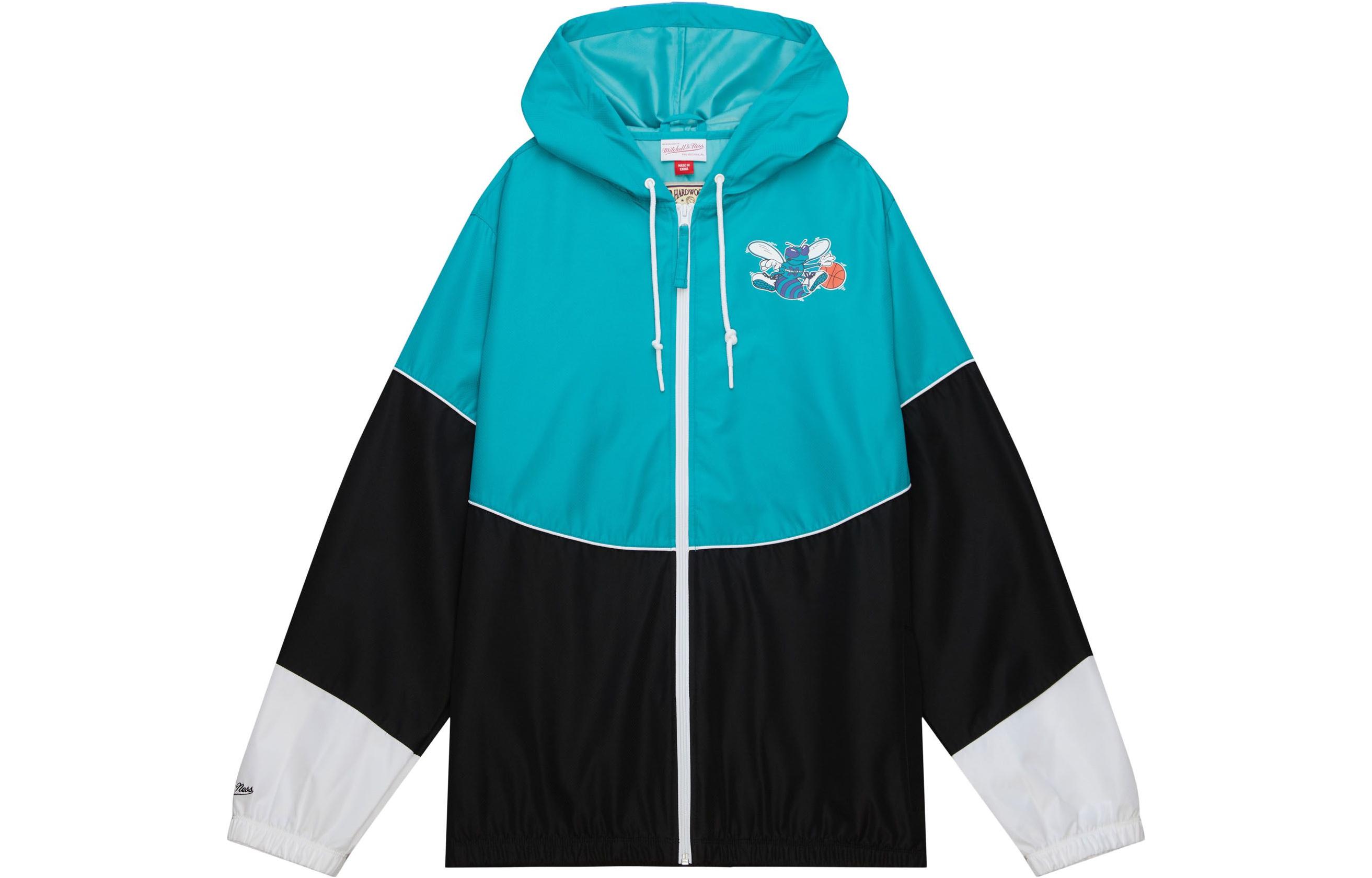 Mitchell Ness Mitchell & Ness Patchwork Lettering Print Zip Hoodie Jacket Men’s Multicolor OJZP5520-BAMYYPPPBKRD