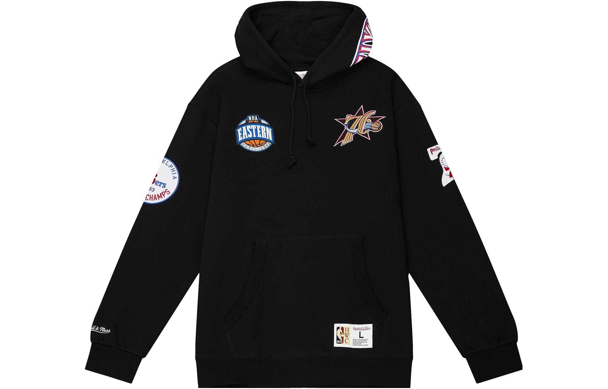 Mitchell Ness Mitchell & Ness Pattern Print Pullover Hoodie Unisex Purple FPHD4987-TRAYYPPPRTPR