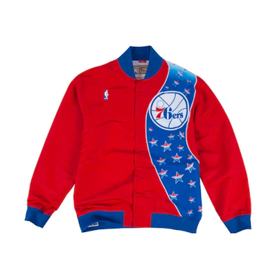 Mitchell Ness Mitchell & Ness Philadelphia 76ers Embroidered Crewneck Sweatshirt Black Unisex MNJYFWF22001-BLACK