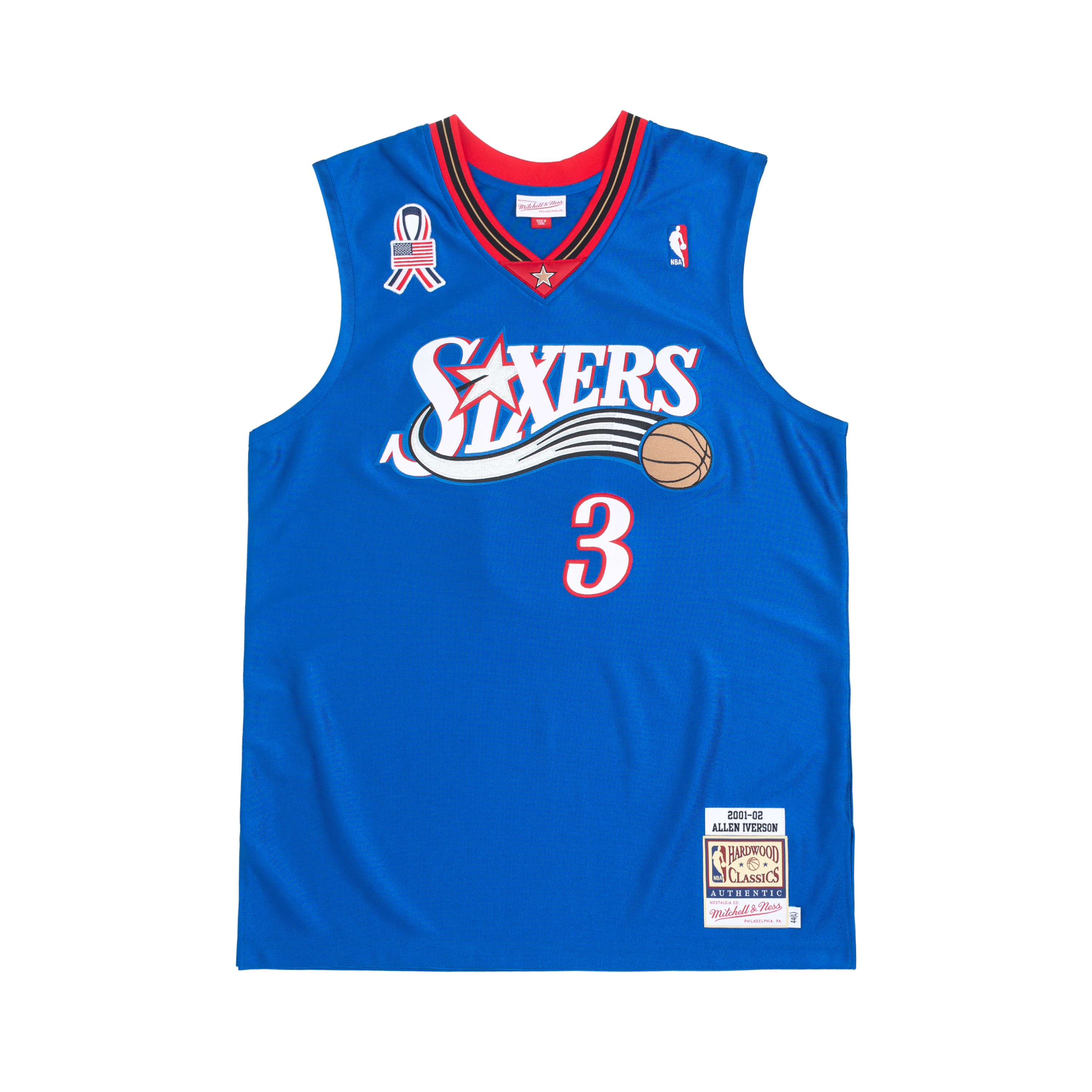 Order Mitchell & Ness Philadelphia 76ers Allen Iverson 01-02 Retro Jersi Biru AJY46164-P7601AIVROYA