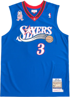 Mitchell & Ness Philadelphia 76ers Allen Iverson 01-02 Retro Jersi Biru AJY46164-P7601AIVROYA Order Mitchell & Ness Philadelphia 76ers Allen Iverson 01-02 Retro Jersi Biru AJY46164-P7601AIVROYA