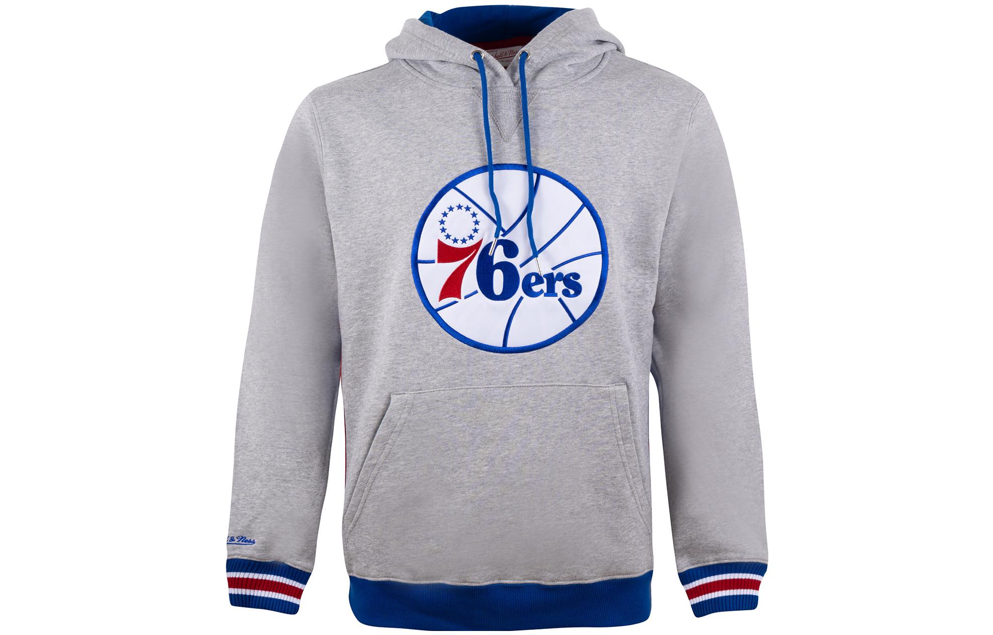Mitchell Ness Mitchell & Ness Philadelphia 76ers Logo Retro Pullover Sweatshirt Blue () FPHDDA19007-P76ROYA