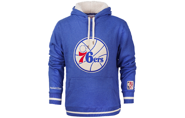 Mitchell Ness Mitchell & Ness Philadelphia 76ers Fleece Pullover Letter Sweatshirt Grey Unisex FPHD1040-P76YYPPPGHRY