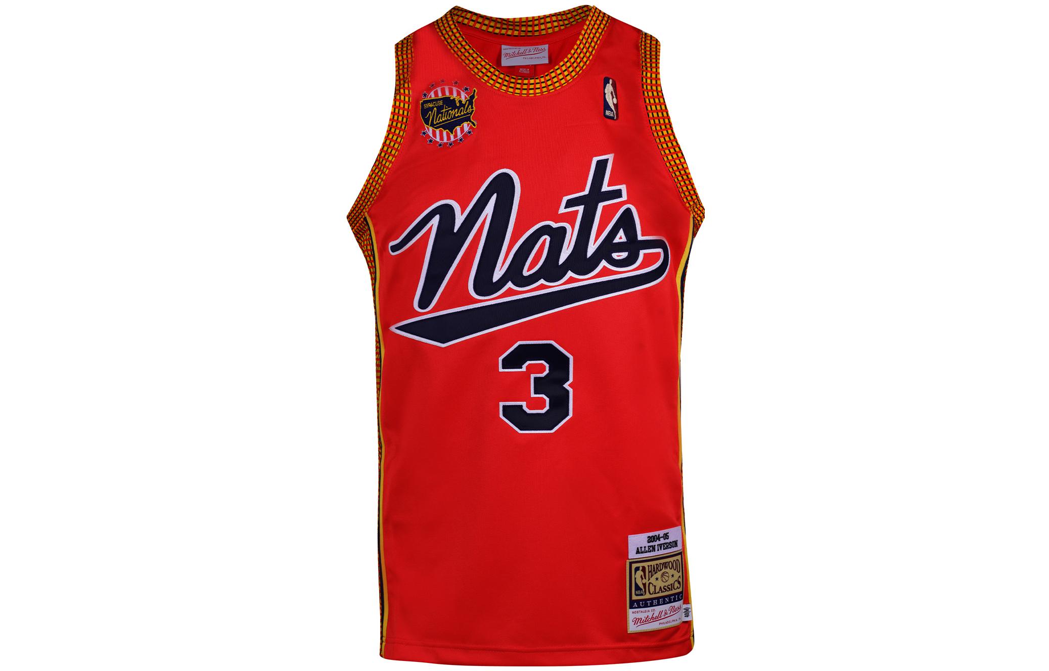 Mitchell Ness Mitchell & Ness Philadelphia 76ers Iverson #3 04-05 Retro Basketball Jersey Red. AJY44485-P7604AIVLTRD