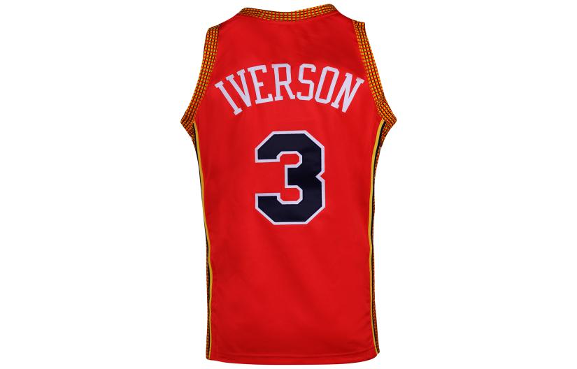 Lookbook 미첼 앤 네스 필라델피아 세븐티식서스 아이버슨 #3 04-05 레트로 농구 저지 레드. AJY44485-P7604AIVLTRD