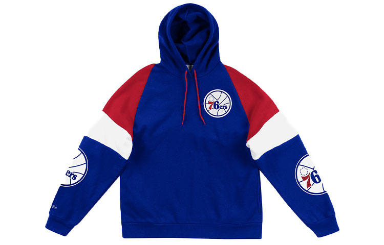 Mitchell Ness Mitchell & Ness Philadelphia 76ers Retro Colorblock Crewneck Sweatshirt Red/Blue FCNKDA18014-P76ROYA