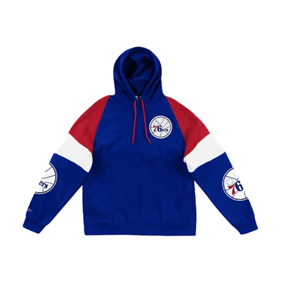 Mitchell Ness Mitchell & Ness Philadelphia 76ers Retro Colorblock Crewneck Sweatshirt Red/Blue FCNKDA18014-P76ROYA