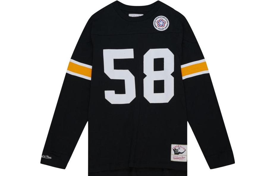 Mitchell Ness Mitchell & Ness Pittsburgh Steelers Crewneck Pullover Sweatshirt Black Mens TNNC3402-PST76JLABLCK