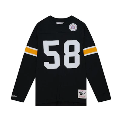 Mitchell Ness Mitchell & Ness Pittsburgh Steelers Crewneck Pullover Sweatshirt Black Mens TNNC3402-PST76JLABLCK