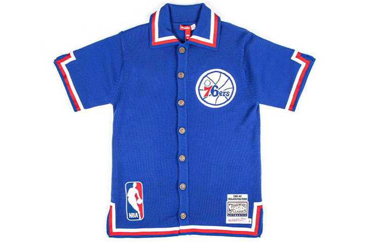Mitchell Ness Mitchell & Ness Player Edition Blue Cardigan Sweater NNSSEY18118-P76ROYA82