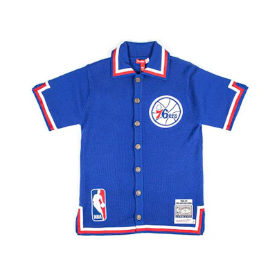 Mitchell Ness Mitchell & Ness Player Edition Blue Cardigan Sweater NNSSEY18118-P76ROYA82