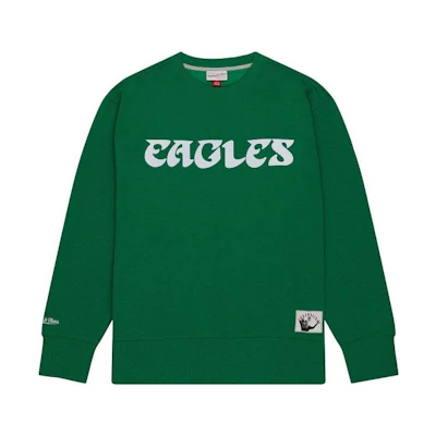 Mitchell Ness Mitchell & Ness Playoff Win 20 Crew Philadelphia Eagles Helmet Gray Sweatshirt FCPO6736-PEAYYPPPGYHT