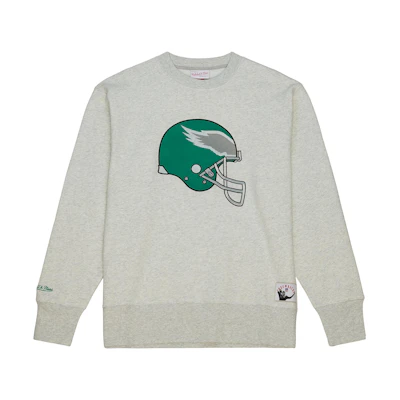 Mitchell Ness Mitchell & Ness Playoff Win 20 Crew Philadelphia Eagles Vintage Sweatshirt Grey FCPO6736-PEAYYPPPBKHT
