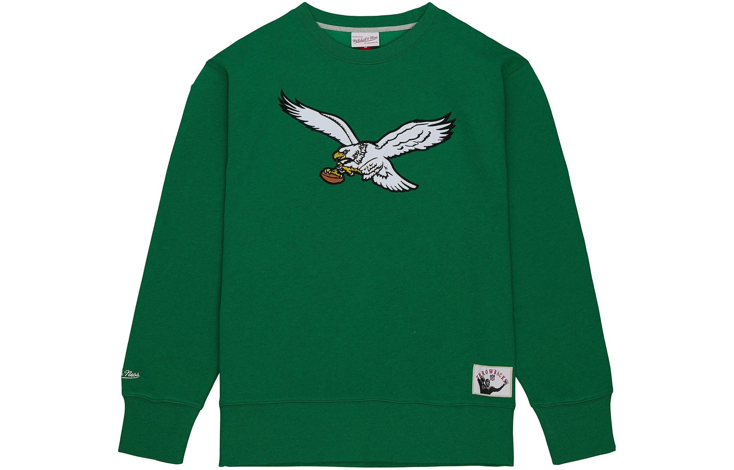 Mitchell Ness Mitchell & Ness Playoff Win 20 Crew Vintage Philadelphia Eagles Grey Sweatshirt FCPO6736PEAYYPPPBKGN