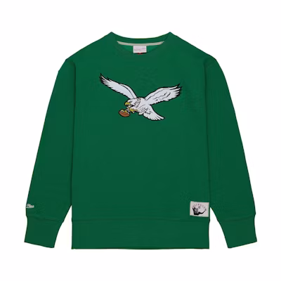 Mitchell Ness Mitchell & Ness Playoff Win 20 Crew Vintage Philadelphia Eagles Grey Sweatshirt FCPO6736PEAYYPPPBKGN