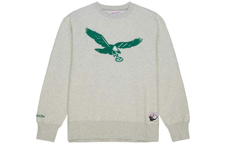 Mitchell Ness Mitchell & Ness Playoff Win 20 Crew Vintage Philadelphia Eagles Green Sweatshirt FCPO6736-PEAYYPPPKGHT