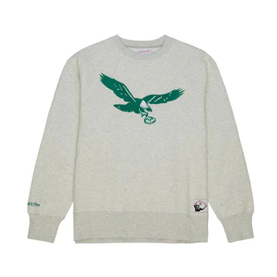Mitchell Ness Mitchell & Ness Playoff Win 20 Crew Vintage Philadelphia Eagles Green Sweatshirt FCPO6736-PEAYYPPPKGHT