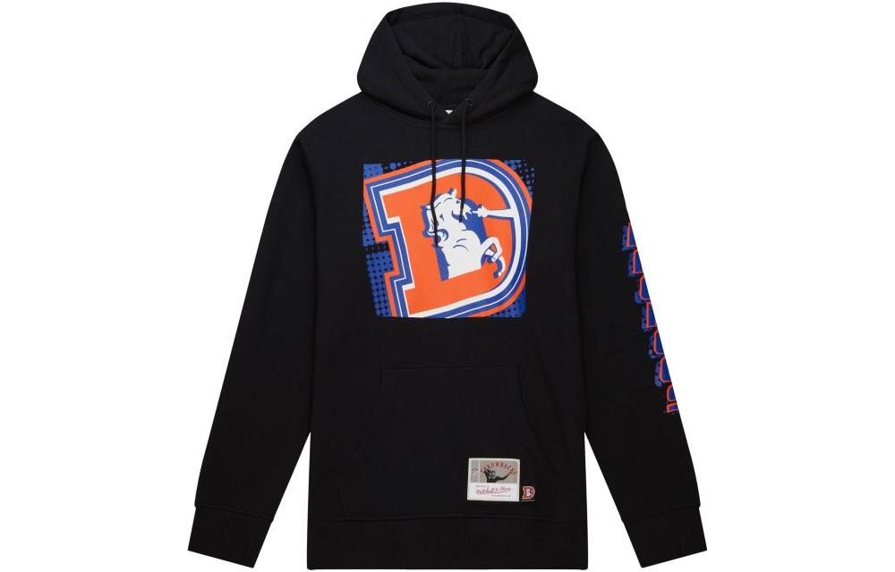 Mitchell Ness Mitchell & Ness Pullover Hoodie Black Long-Sleeve Letter Print FPHD4987-OSTYYPPPBLCK