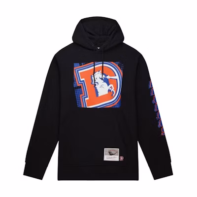 Mitchell Ness Mitchell & Ness Pullover Hoodie Black Long-Sleeve Letter Print FPHD4987-OSTYYPPPBLCK