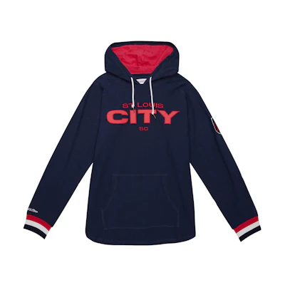 Mitchell Ness Mitchell & Ness Pullover Hoodie Solid Letter Print Navy Blue THOD4999-SLIYYPPPNAVY
