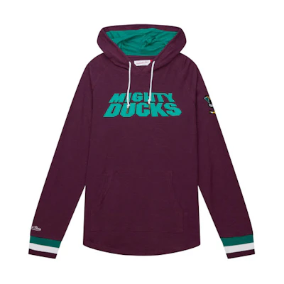 Mitchell Ness Mitchell & Ness Purple Letter Print Pullover Hoodie for Men THOD4999-ADUYYPPPPURP