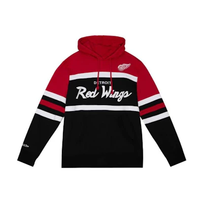 Mitchell Ness Mitchell & Ness Red Alphabet Striped Print Pullover Hoodie FPHD6293-NJDYYPPPRDGY